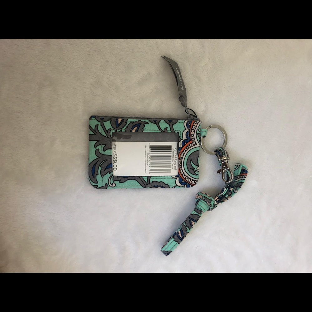 Zip id case with lanyard badge holder